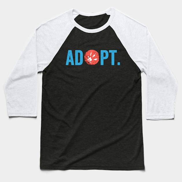 ADOPT (Rat Paw) Baseball T-Shirt by ittybittycritter